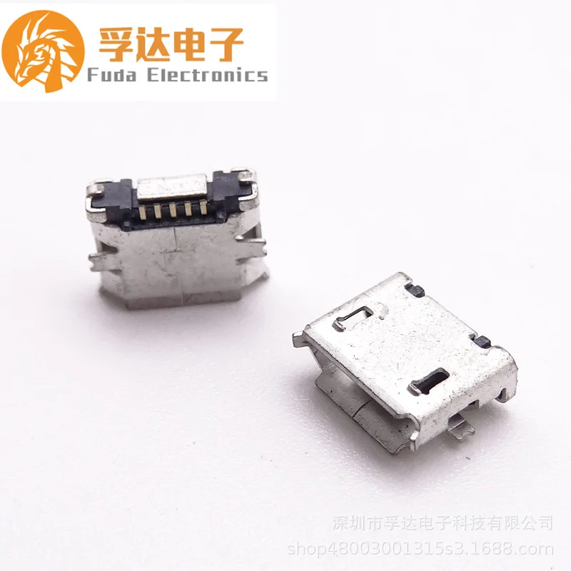 For MICRO USB patch female seat MICRO board, both feet are fully attached to SMT columns, plus welding foot pads