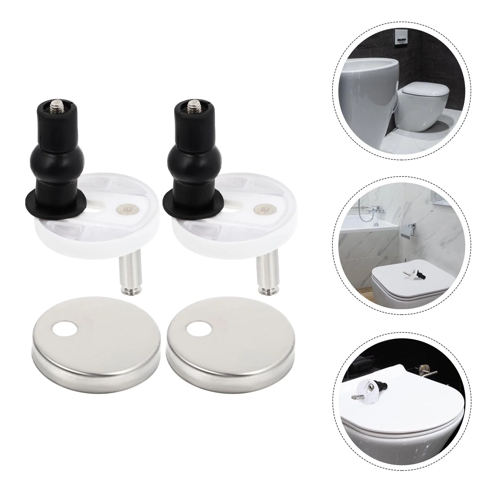 1 Set/2pcs Toilet Seat Fittings Toilet Seat Hinges Quick Release Hinges Toilet Hinge Toilet Universal Fasteners