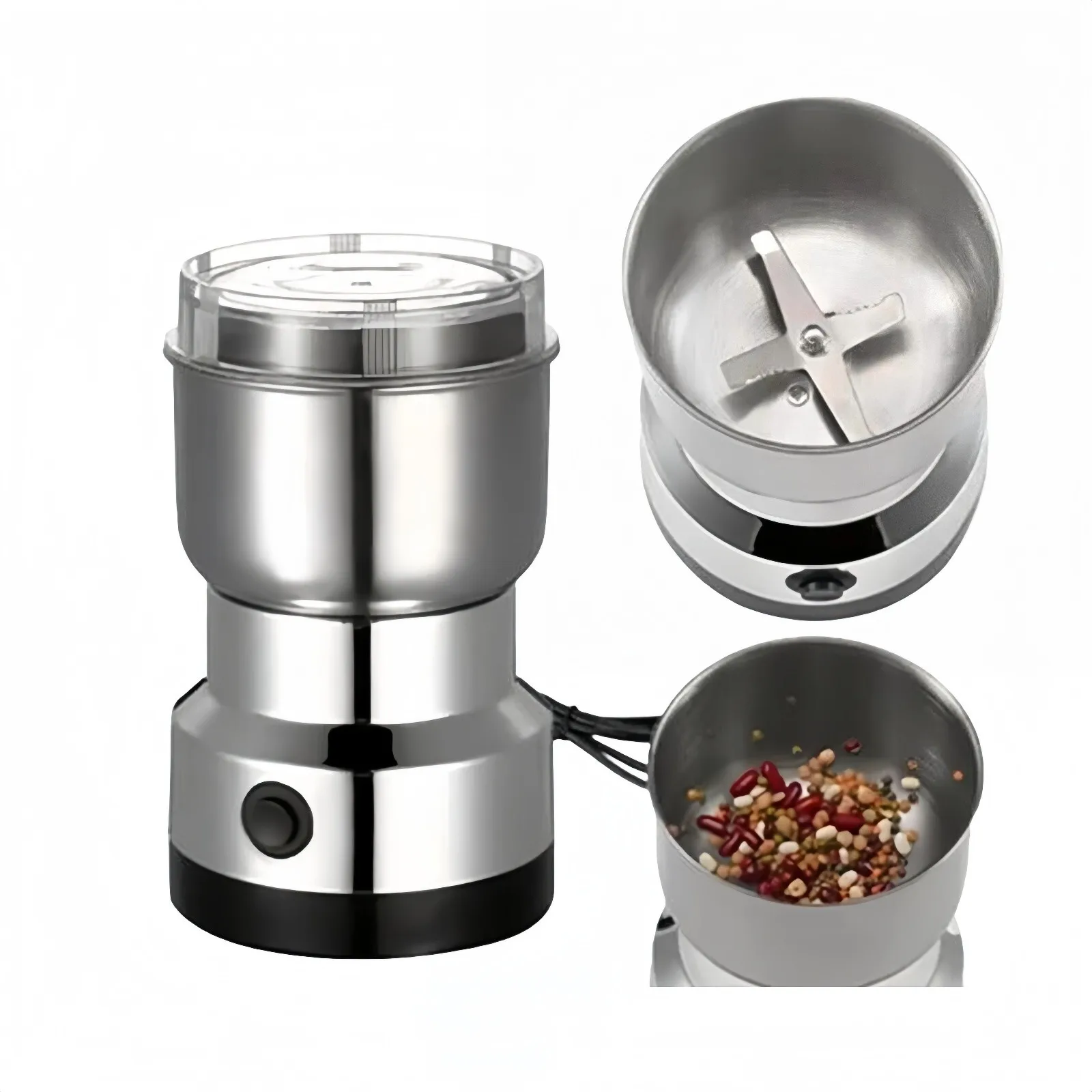 Electric Coffee Bean Grinder Nut Seed Herb Grind Spice Crusher Mill Blender Dry