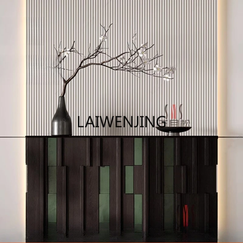 

MJY retro open lacquered solid wood French engraving entrance classic dining side cabinet customization