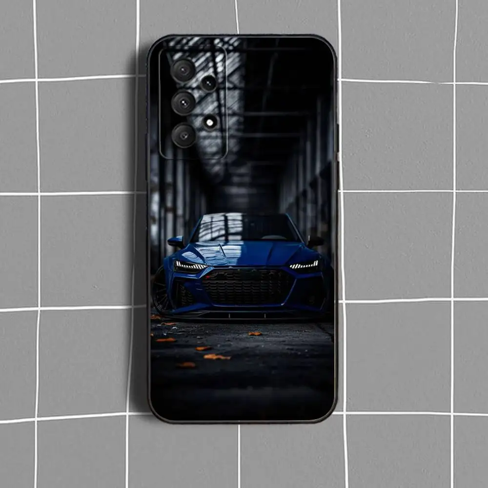 A-A6L Q5L A4L R8 حافظة هاتف السيارة لهاتف سامسونج جالاكسي A73,31,32,72,41,53,52,71,22,5G,Note,J7,8,9 غطاء أسود ناعم