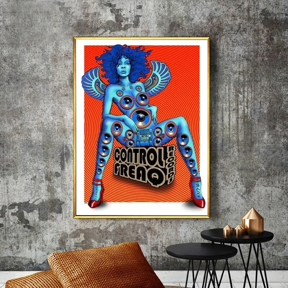 Erykah Badu Singer Poster No incorniciato Poster Kraft Club Bar Paper Vintage Poster Wall Art Painting Bedroom Study Stickers