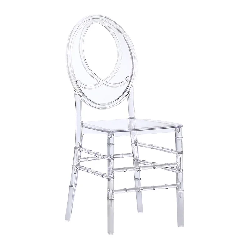 

Internet celebrity crystal bamboo chair plastic PC transparent acrylic wedding hall theme banquet hall wedding outdoor dining