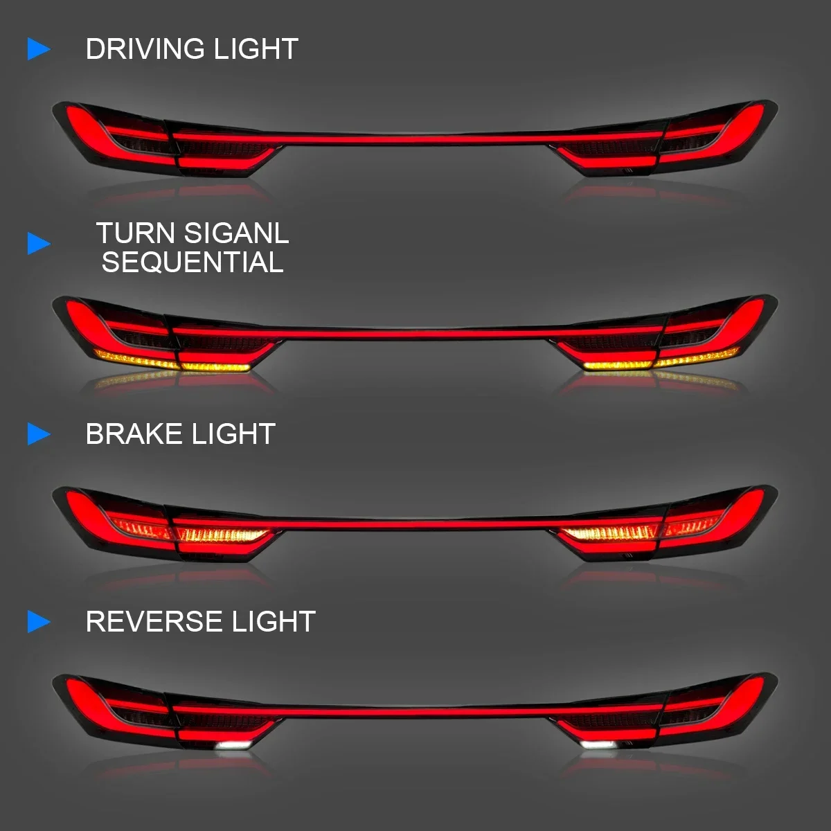 

TYPY New LED Tail Lamp Upgrade Modified For Toyota Camry 8th Gen Taillight 2018-2022 Dynamic Signal Tail Lamp Auto Accessories