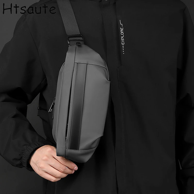 

Мужские стильные сумки через плечо. Компактная поясная сумка с несколькими отделениями (подходит для телефона, кошелька и ключей). Нагрудная сумка.