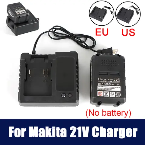Dual Slot Li-ion Battery Charger for Makita 18V 21V US EU BL1415 BL1420 BL1815 BL1830 BL1840 BL1860 Electric Drill Power Tools