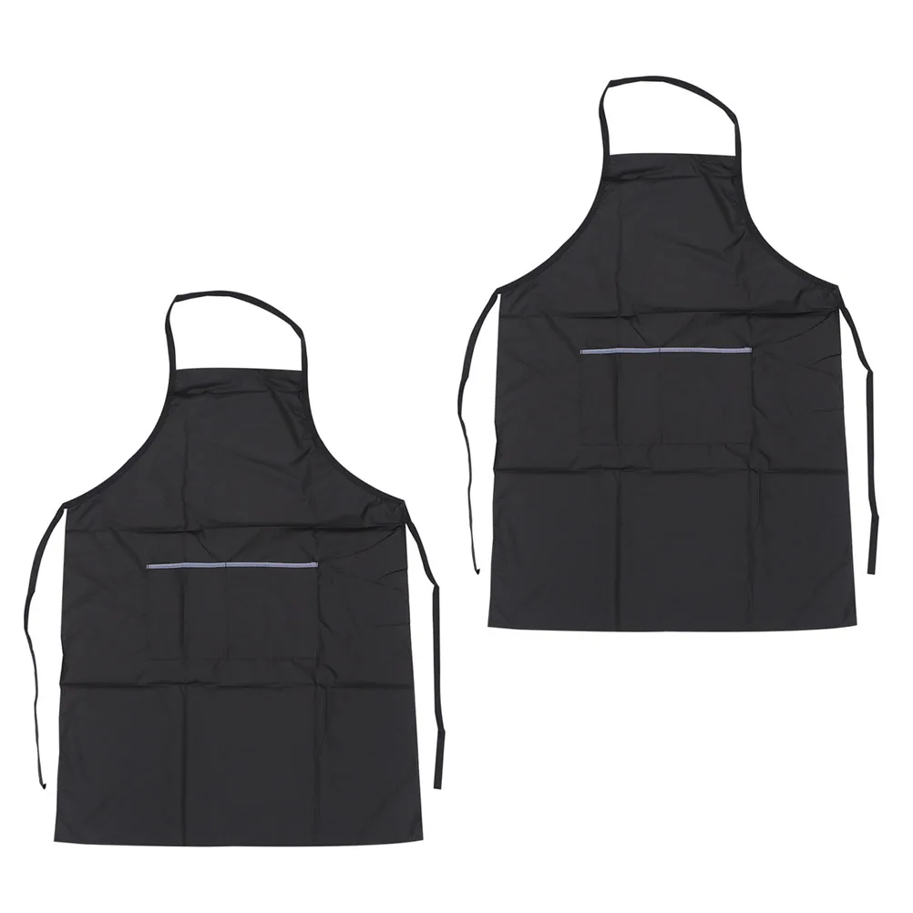 

2Pcs Waterproof Apron for Hair Salon Professional Hairdressing Apron with Pockets Anti-Stain Barber Shop Cape Hair Cutting Smock