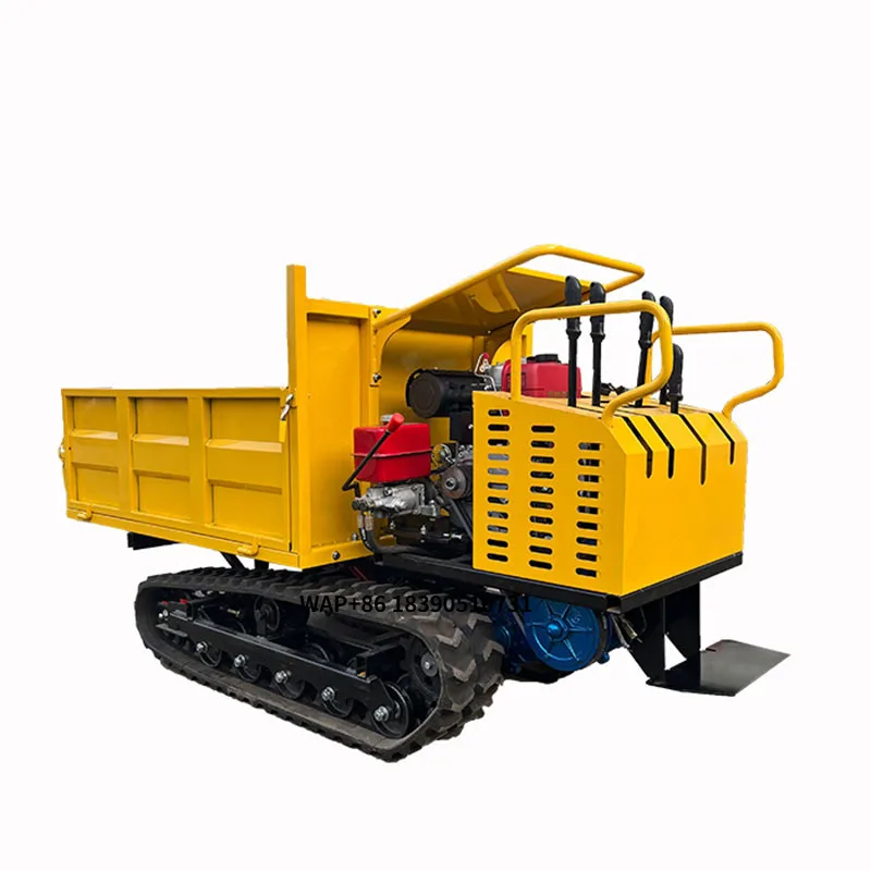 

Good Rubber Track Dumper 3ton 1 Ton Crawler Dumper Carrier Crawler Transportation Dump Truck for Mini