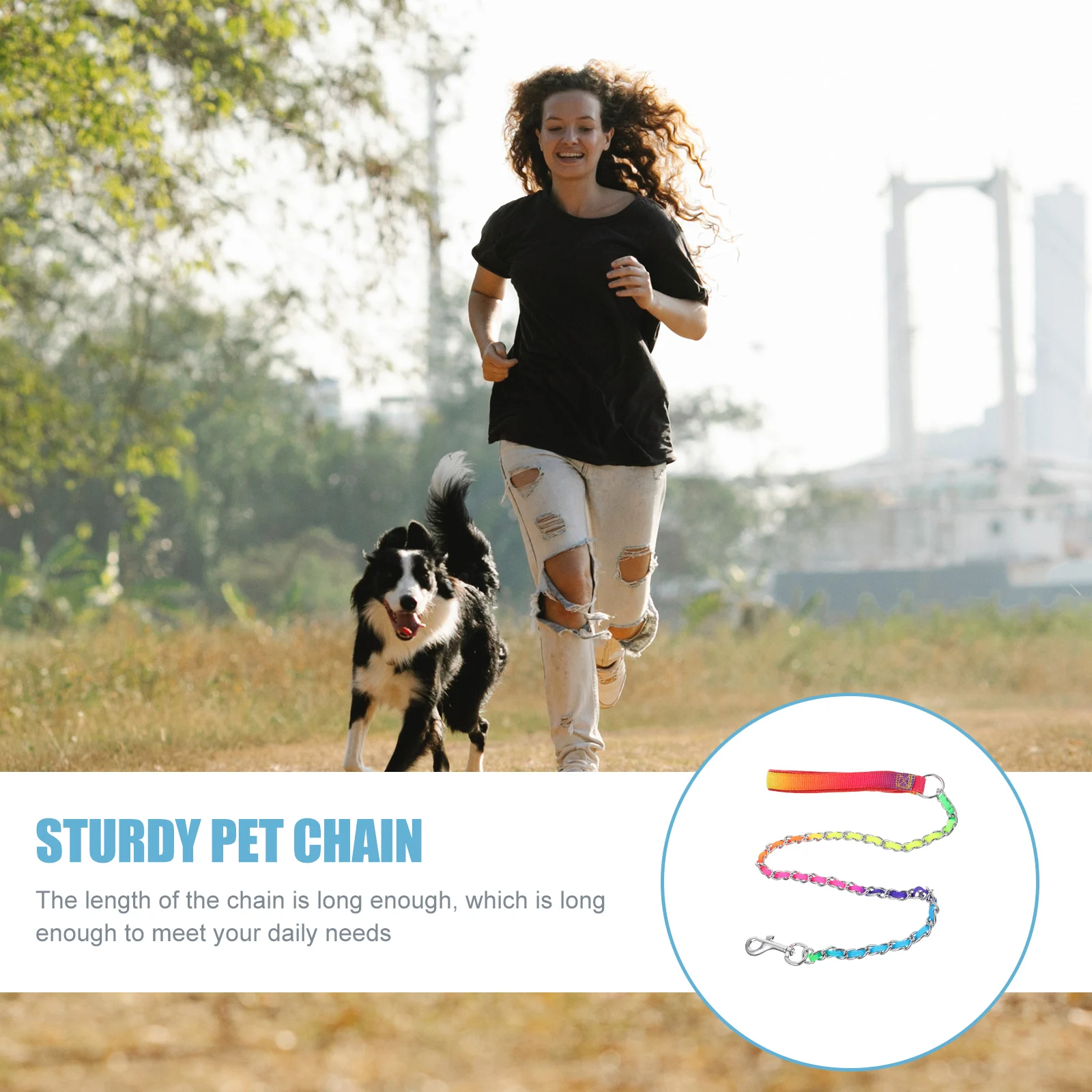 

Sturdy Wear-Resistant Dog Bite-Resistant Puppy Chain Lightweight Portable Pet Leash Comfortable Skin-Friendly Outdoor