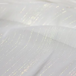 Metallic Shiny Crepe Chiffon Cosplay Fabric Light Soft Breathable DIY Qualified