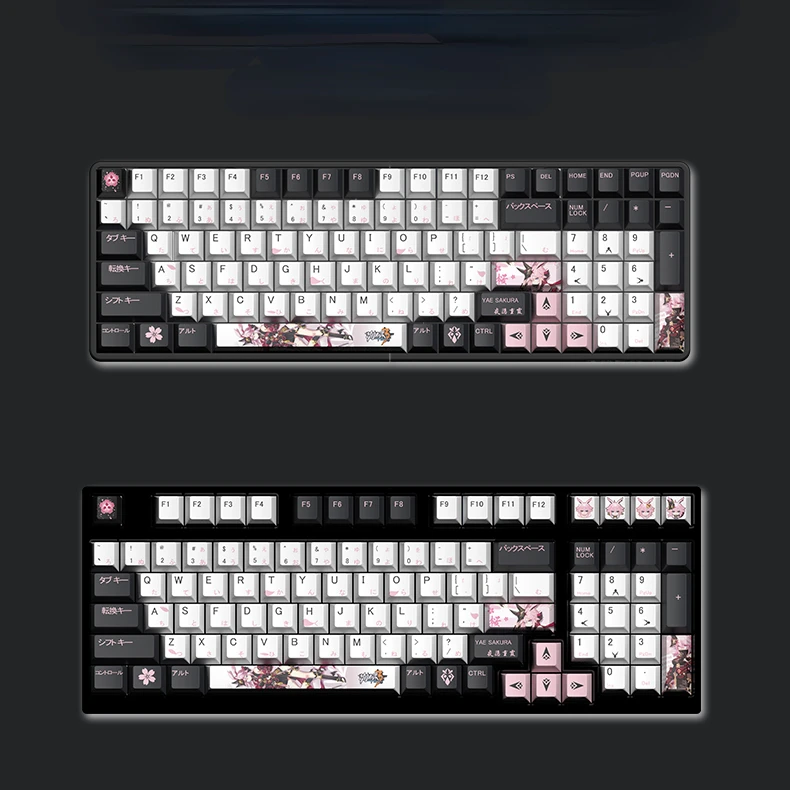 128 клавиш Yae Sakura GAME Keycap PBT Cherry Profile для 61 68 75 104 108 механическая клавиатура, периферийные устройства для компьютера