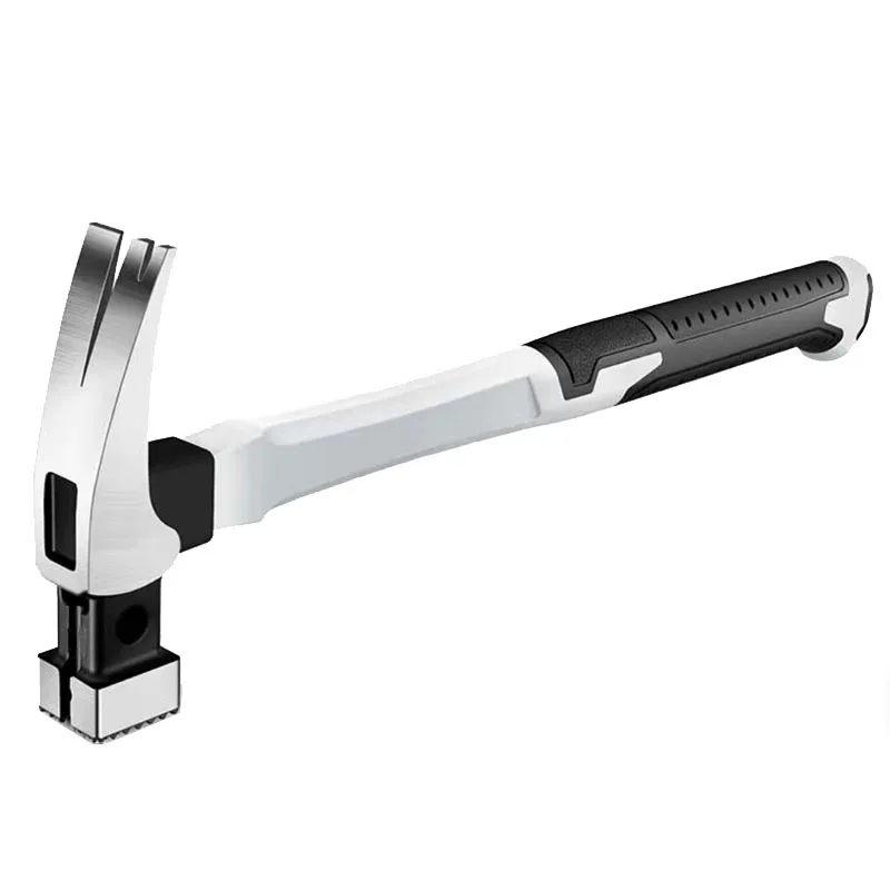 Claw Hammer Carbon Steel Woodworking Hammer Multi-tool Non-slip Percussion Surface and Shockproof Square Round Head Hand Tool