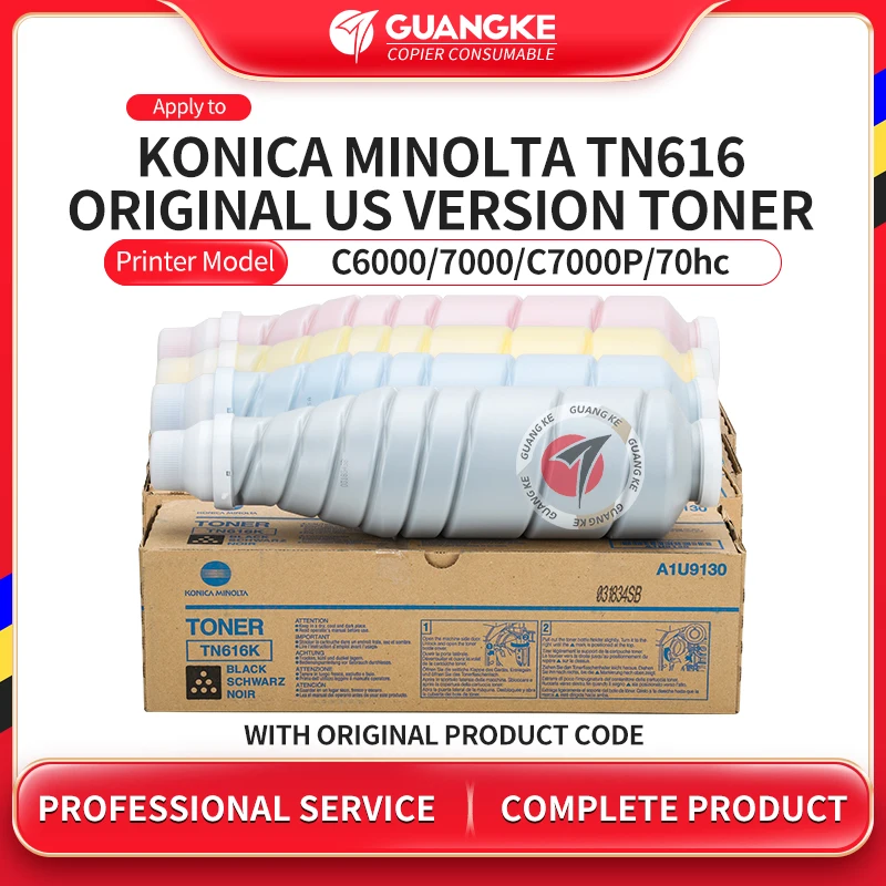 Оригинальный тонер-картридж TN616 A1U9130 A1U9433 A1U9233 для Konica Minolta C6000 C7000 C7000P, Азиатская версия, тонер-картридж