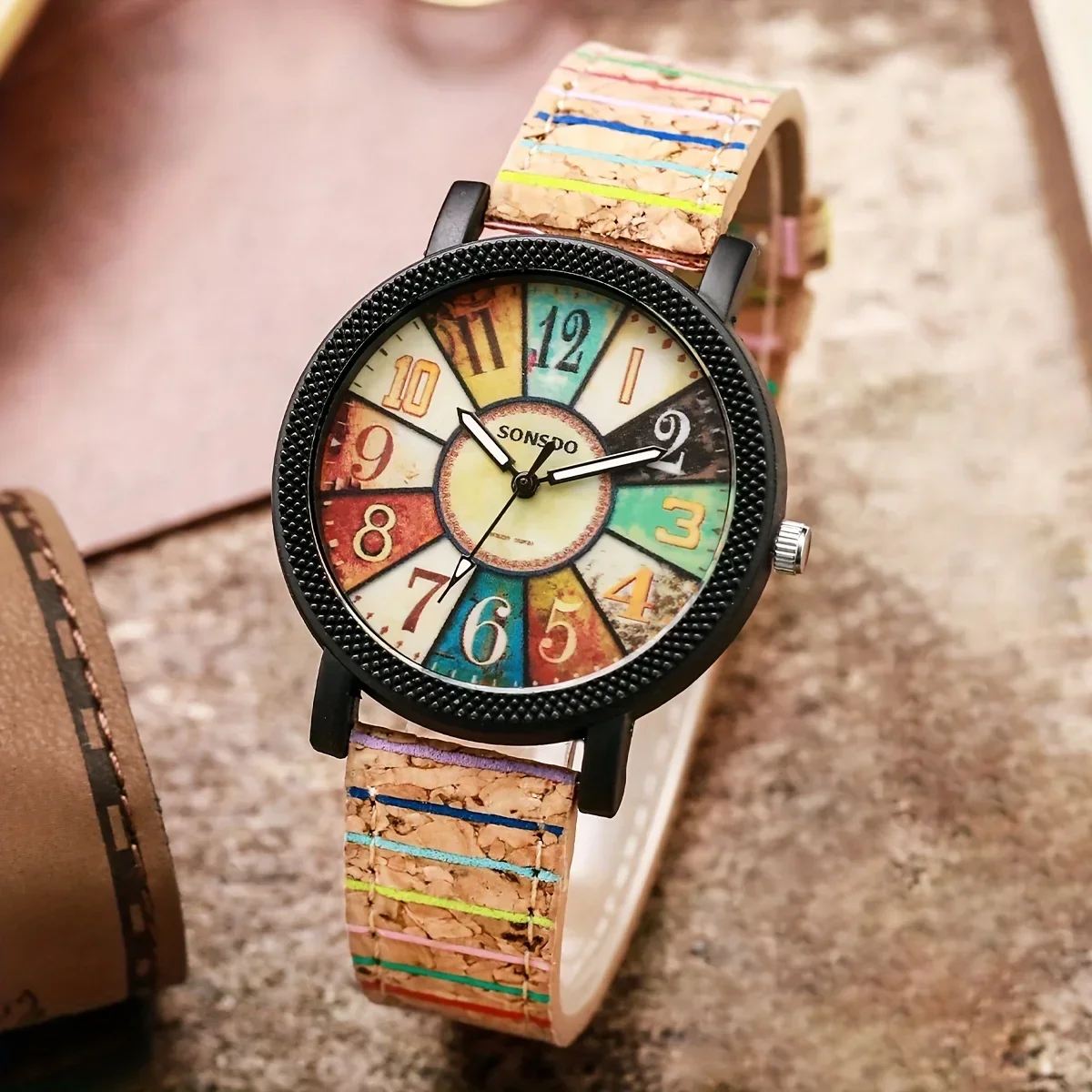 

Женские часы, повседневные винтажные кожаные ремешки с арабским циферблатом, круглые аналоговые кварцевые часы, спортивные наручные часы, подарок, Reloj Mujer