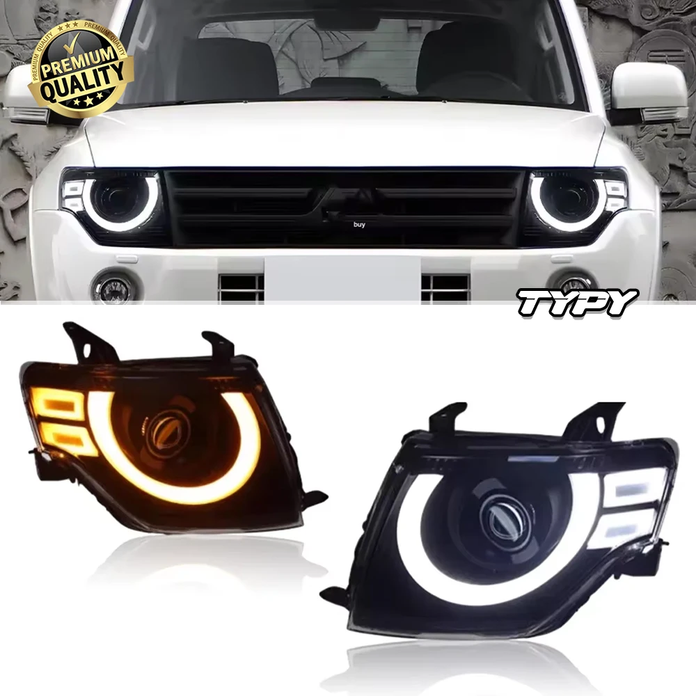

TYPY Car Head Lamps For Mitsubishi Pajero 2005-2020 Upgrade Modified LED Headlights Dynamic Turn Signal Lamp DRL Car Assembly