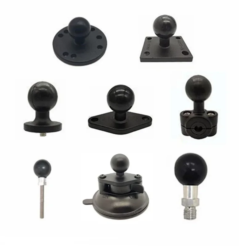 With 1 Inch Ball Head Adapter Holder M8 screw Motorcycle Handlebar Brake Clutch Control Base Combo U Bolt Mount for Gopro Camera