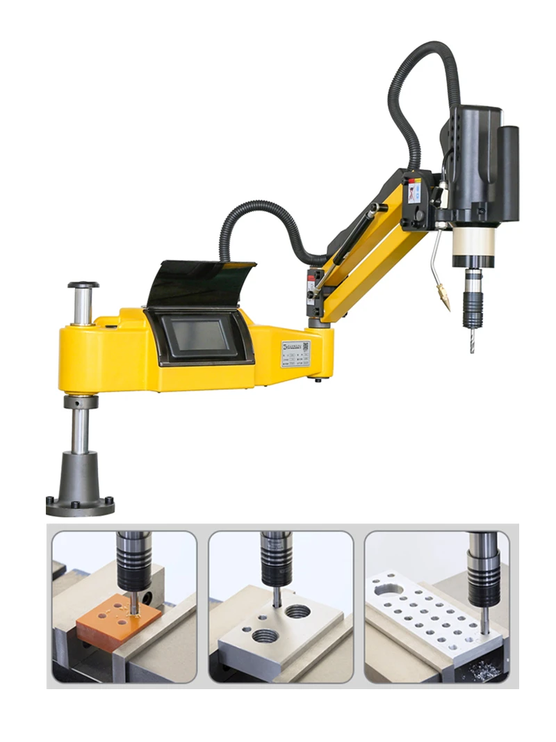 CNC Tapping Machine M3-M30-M36 Electric Tapper Threading Machine Vertical Universal Type with Chucks Easy Arm Power Tool Machine