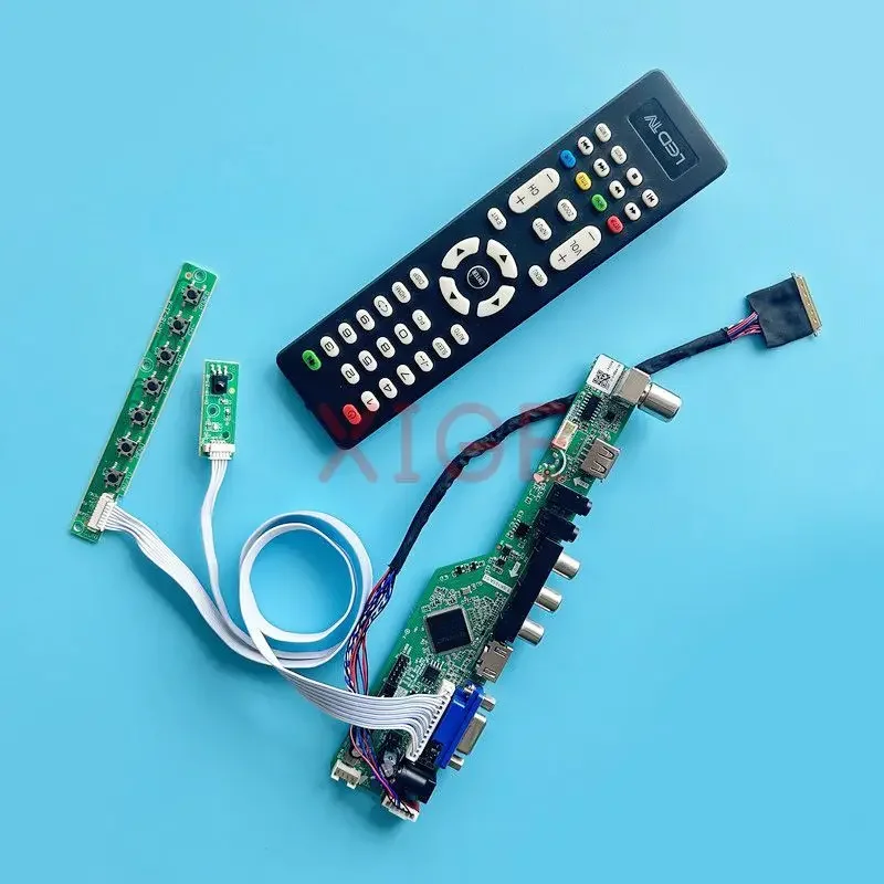 For BT156GW01 BT156GW02 LCD Driver Controller Board USB+AV+HDMI+VGA Laptop Matrix 1366x768 TV Analog 15.6