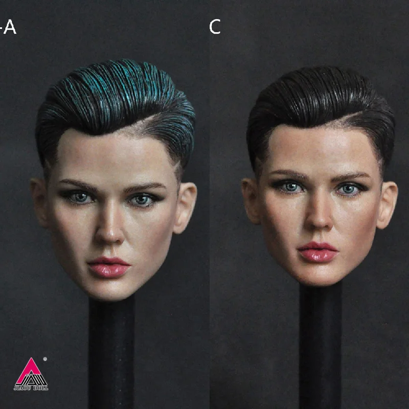 

MC001 1/6 Female Head Sculpt Ruby Rose PVC Head Carving Model Fit 12'' Soldier Action Figure Body Dolls