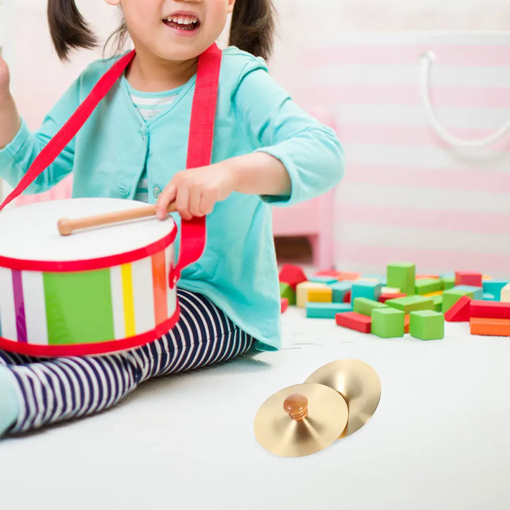 

1Pair 7Cm Copper Finger Cymbals Mini Handheld Percussion Instrument Traditional Jing Design for Cultural Events Music Education