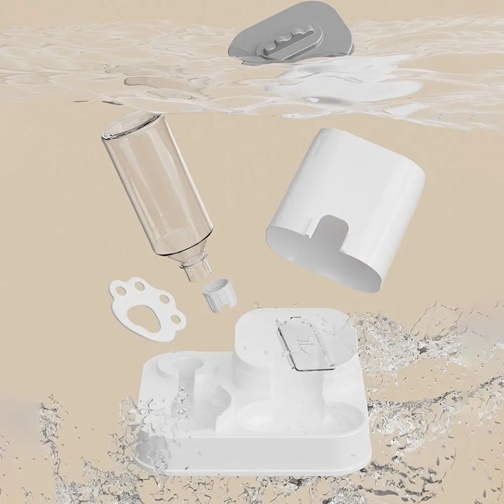 

Large Capacity 2 in 1 Cat Food Dispenser Detachable Dry Wet Separation Automatic Cat Water Feeder with Water Fountain