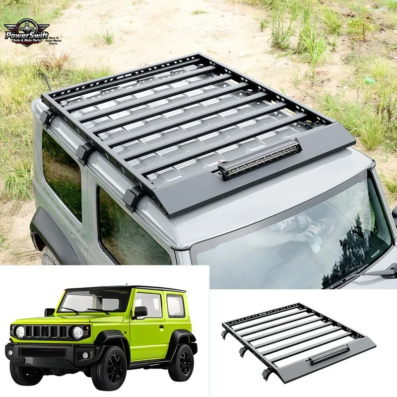

Suitable for 2018+ JB64 JB74 Suzuki Jimny Aluminum Luggage with Light Roof Rack