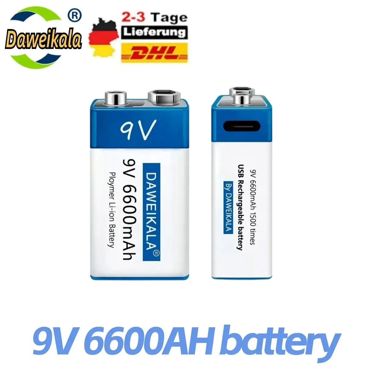 

Multimeter rechargeable lithium-ion battery, toy 9V and 2023mAh micro USB battery, microphone, remote control, KTV use, 6600