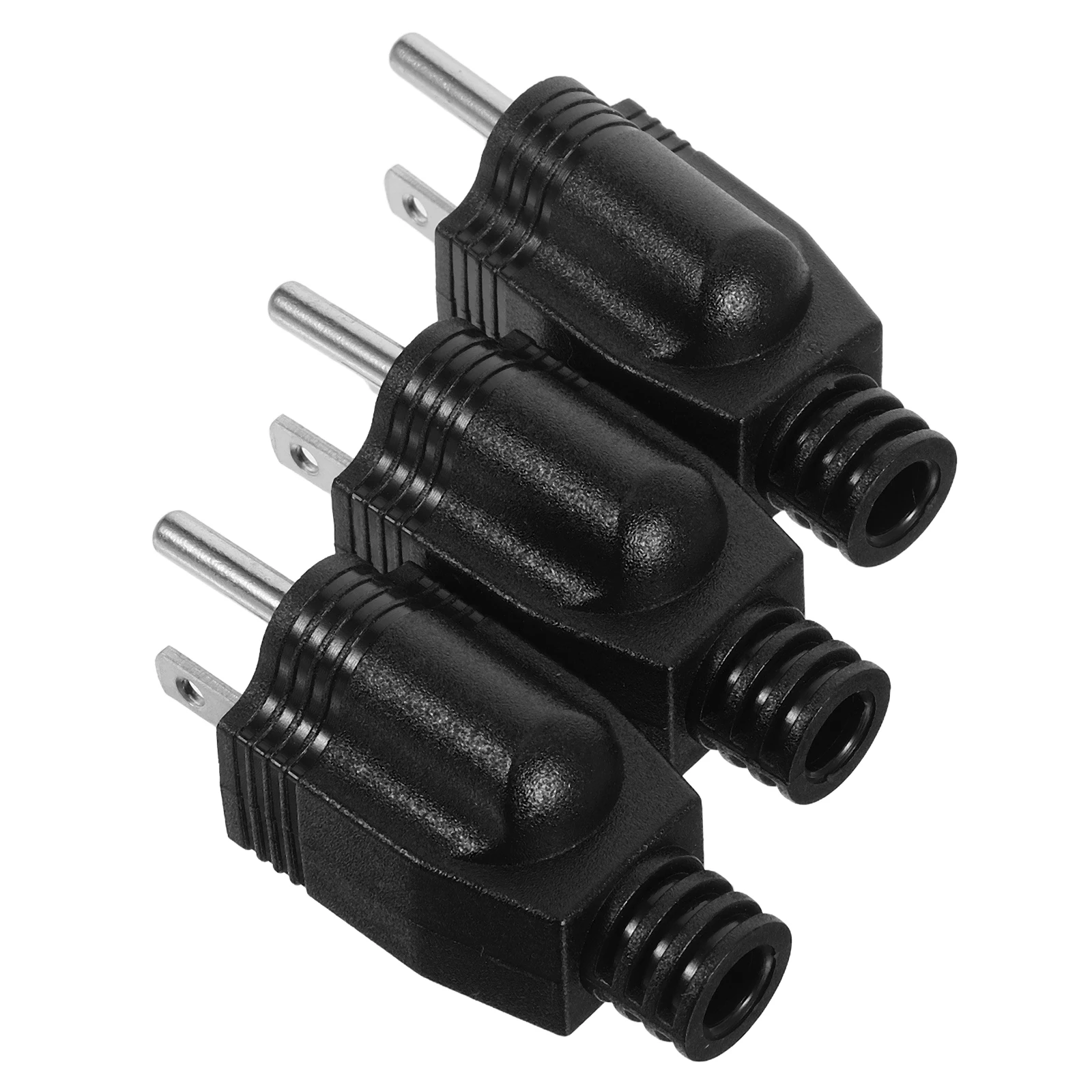 

3pcs American Detachable UL Safety 3Poles1Round2Flat Adapter Electric Plug Replacement Wire Light Bulb Socket Expander