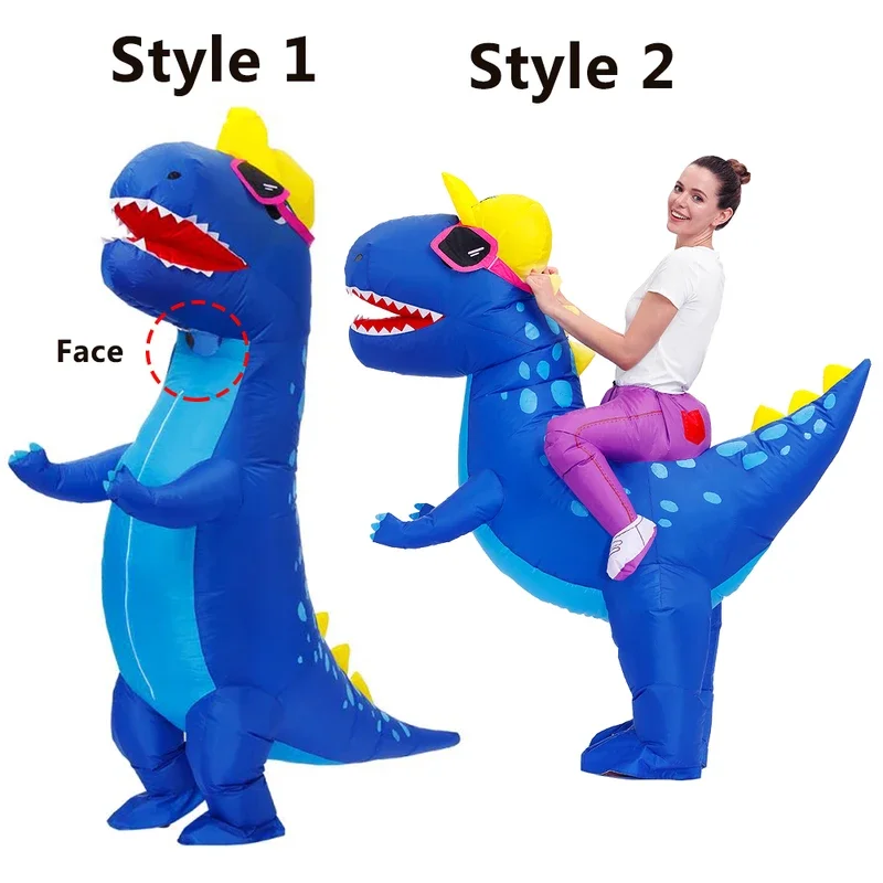 Adult Mascot Dinosaur Inflatable Costume Funny Carnival Halloween Party Cosplay Costumes Suit T-Rex Role Play Costumes