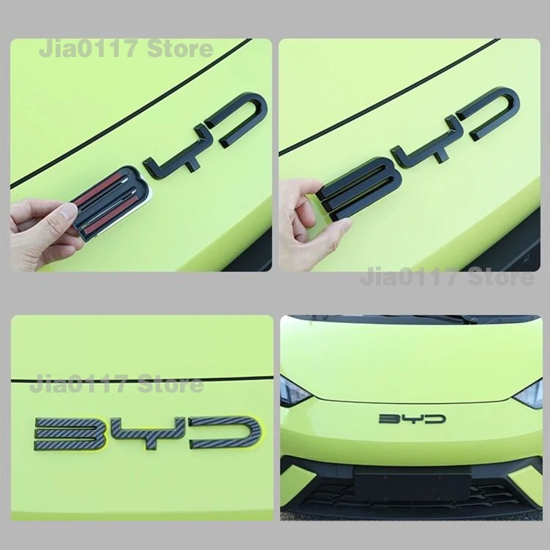 Car Styling Plastic Rear Emblem Front Grille Badge High-end Decals Auto Exterior Decoration For BYD Seagull 2023 2024 2025