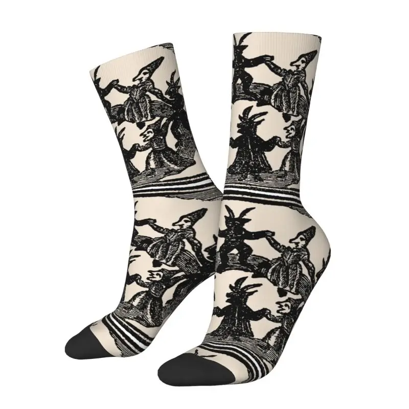 Witches Circle Dance Men's Crew Socks Unisex Cool 3D Printing Dress Socks