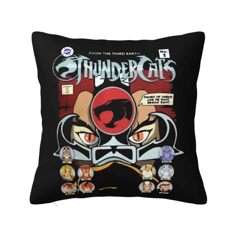 Custom Fashion Cartoon Anime Thundercats Cushion Cover Velvet HiMan Cheetara Pillow Case for Sofa Square Pillowcase Home Decor