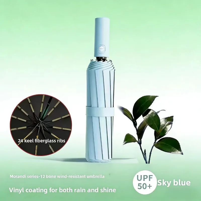 

Wind-resistant reinforced automatic umbrella, strong sun protection and shading, unisex enlarged model