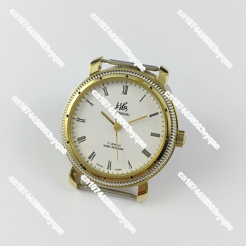 Watch Factory 8120 Type Edge Yellow Shell White Surface Manual Mechanical Watch Diameter 36mm Free Strap