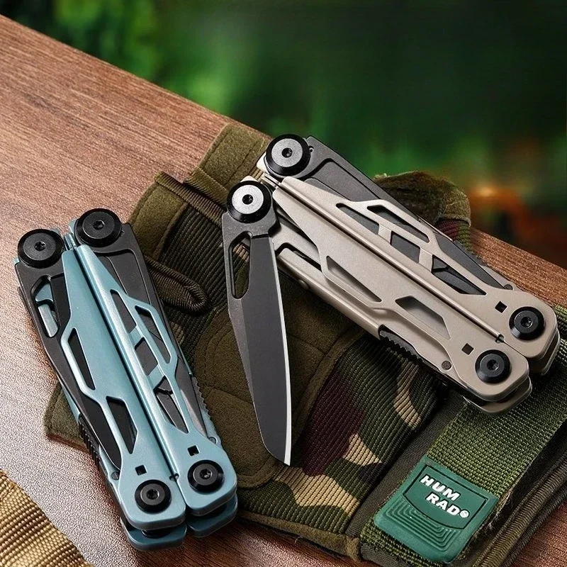 BHBT 25 في 1 كماشة متعددة المهام 7 ألوان EDC سكين جيب متعدد الأدوات محمول للتخييم في الهواء الطلق أداة متعددة الوظائف مع لقم
