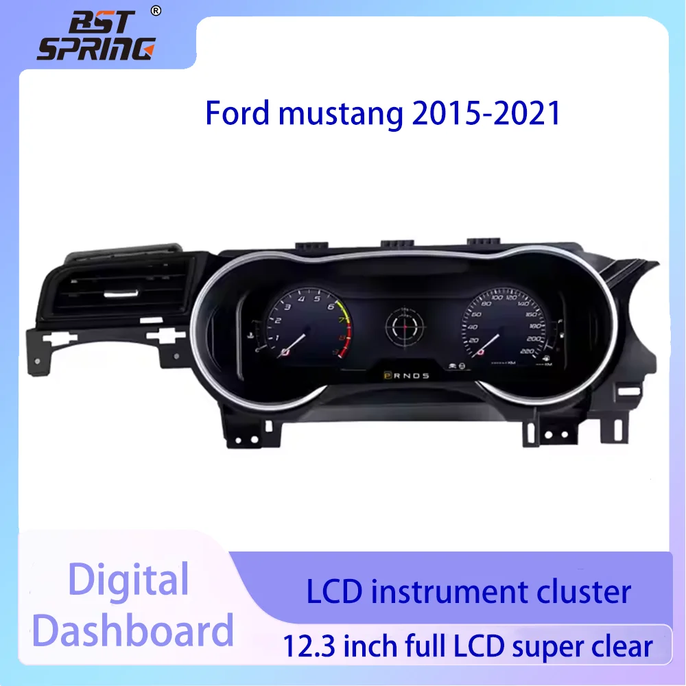 

Car Digital Dashboard Panel for Ford mustang 2015-2021 Virtual Instrument Cluster CockPit LCD Speedometer