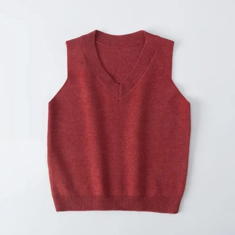 

Children Waistcoat Sleeveless Knitted Sweater Tops Kids Vest For Boys Girls 2025 Baby Toddler Jumper School Boy Girl Solid Vest