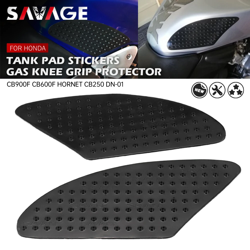 Motorcycle Fuel Tank Pads  Sticker For HONDA CB900F CB600F HORNET CB250 DN01 Side Decals Gas Knee Grip Protector Traction Pads