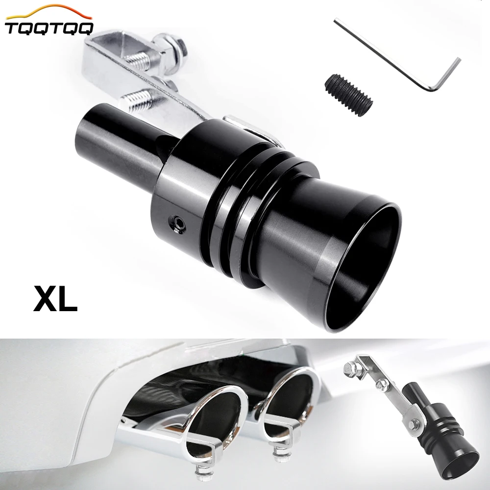 1PCS Universal Aluminum Turbo Sound Whistle Exhaust Muffler Pipe BOV Blow-off Valve Simulator (XL)