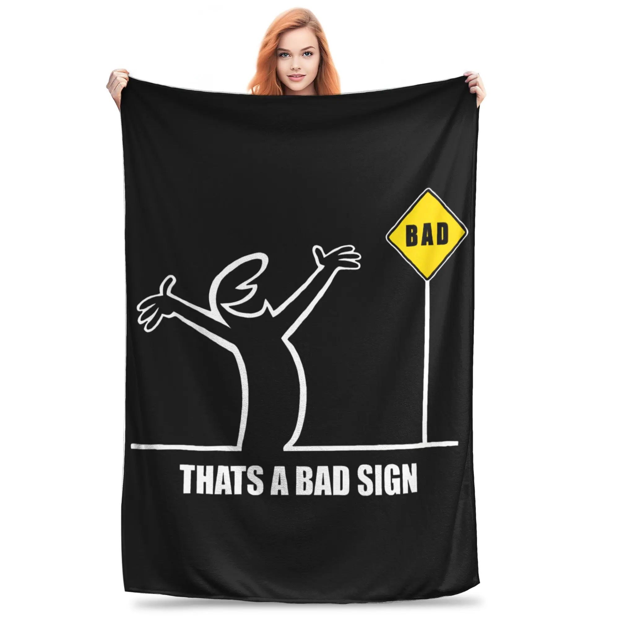 

New La Linea Bad Thats a Bad Sign Blankets Ultra-Soft Fleece Relax Throw Blanket Machine Washable