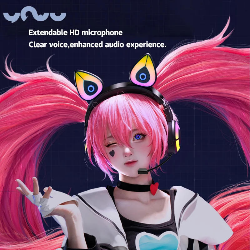 Imagem -05 - Yowu-cat Ear Music Box Headphone Glória do Rei sem Fio Co-branded Head Mounted Headconjunto Limitado Personalizado