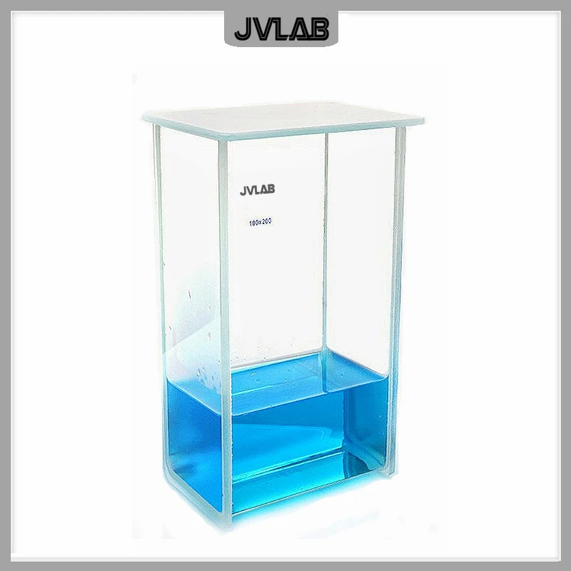 TLC Developing Tank - Vertical Single Glass Tank Laboratory Single Tank Solvent Glass Staining Chamber Dimension (L*H) 100*200mm