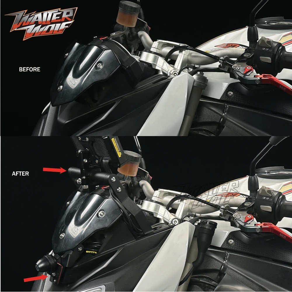Motorycle 22MM Mobile Phone GPS Sat Nav Navigation Mounting Extension Bracket For BMW S1000R 2014-2019 Camera Holder S1000 R