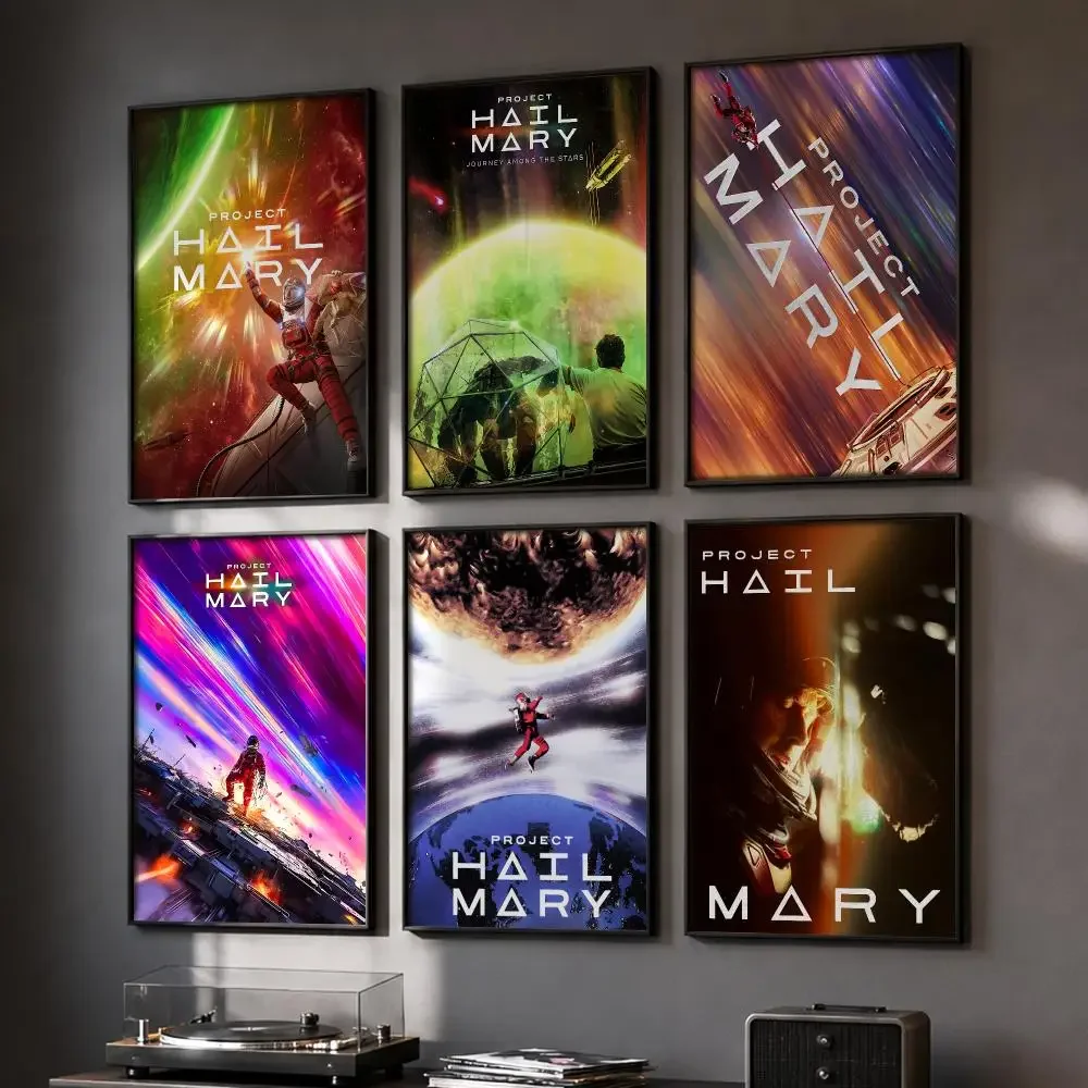 Science Fiction Movie P-Project Hail Mary Painting Calligraphy Canvas Wall Art Prints for Living Room Bedroom Home Decor Gift