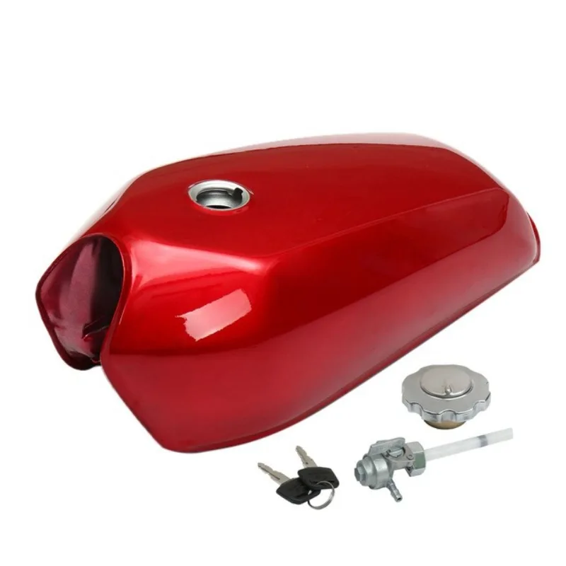 For General CG125 Motorcycle Retro Modified Fuel Tank Kit, No Side Hole with Oil Switch Oil Cap