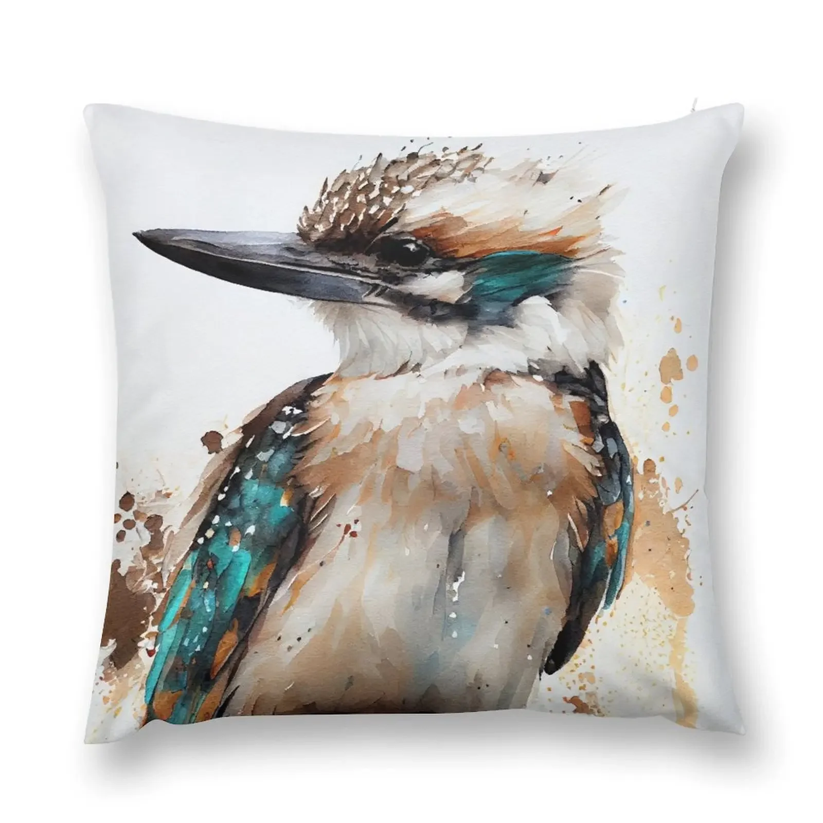 

Australian Kookaburra -Watercolor paint V2 Throw Pillow Decorative Cushions For Luxury Sofa pillow