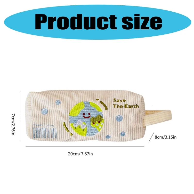 Bolsa papelería, estuche para lápices pana, organizadores bolígrafos capacidad