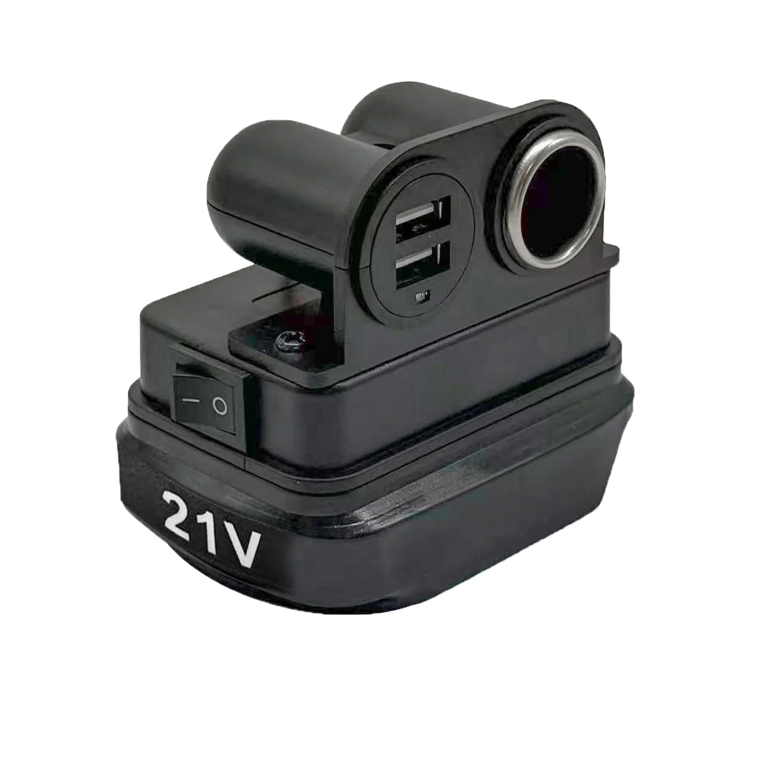 For Battery Adapter Converter 21V To 12/24V Output With Dual USB Charging Ports For Outdoor Travel Small Devices