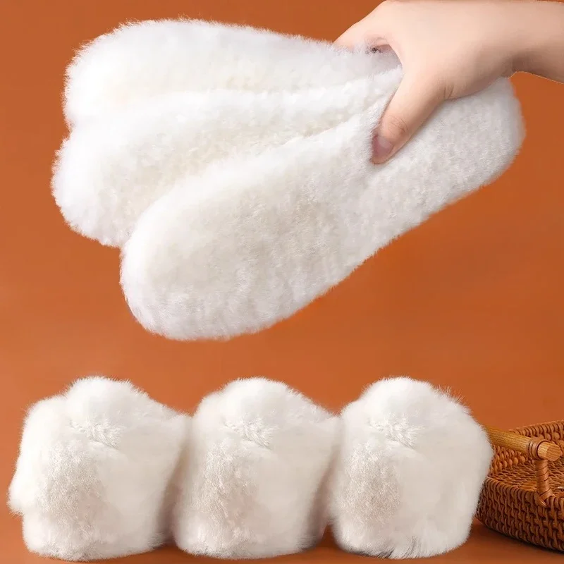 2/4pcs Thicken Wool Heating Insole New Odorproof Warm Winter Snow Boots Insoles AbsorbSweat Breathable Sport Insole Men Women image 5
