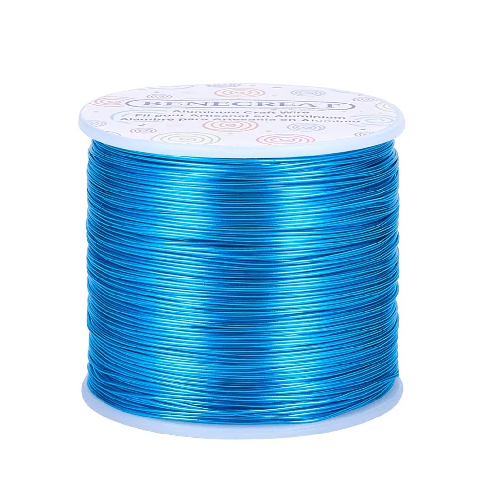 

20 Gauge 770FT Aluminum Wire Anodized Jewelry Craft Making Beading Floral Colored Aluminum Craft Wire - Deep Sky Blue